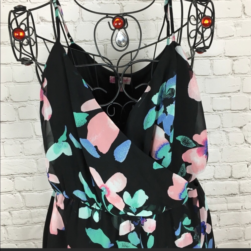 Candies High-low Floral Sheer Dress XL